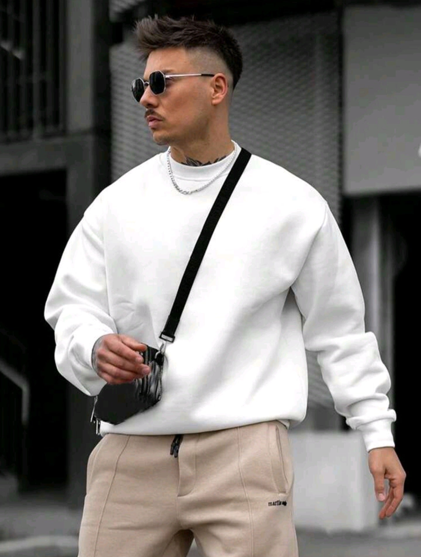 FELPA (OVERSIZE) BIANCA O PERSONALIZZABILE DA UOMO