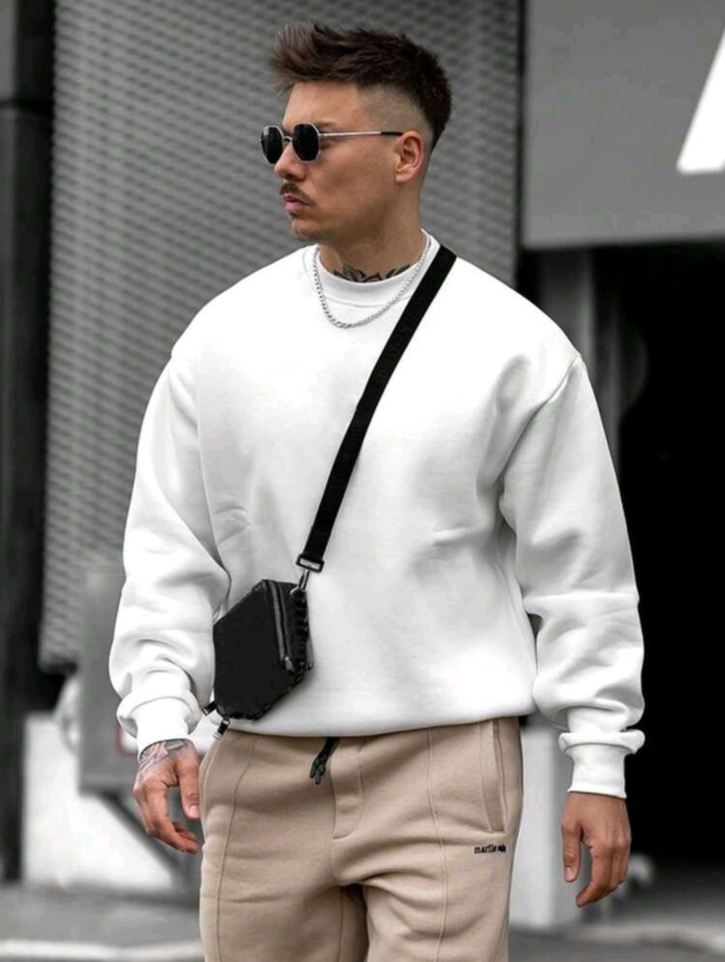FELPA (OVERSIZE) BIANCA O PERSONALIZZABILE DA UOMO