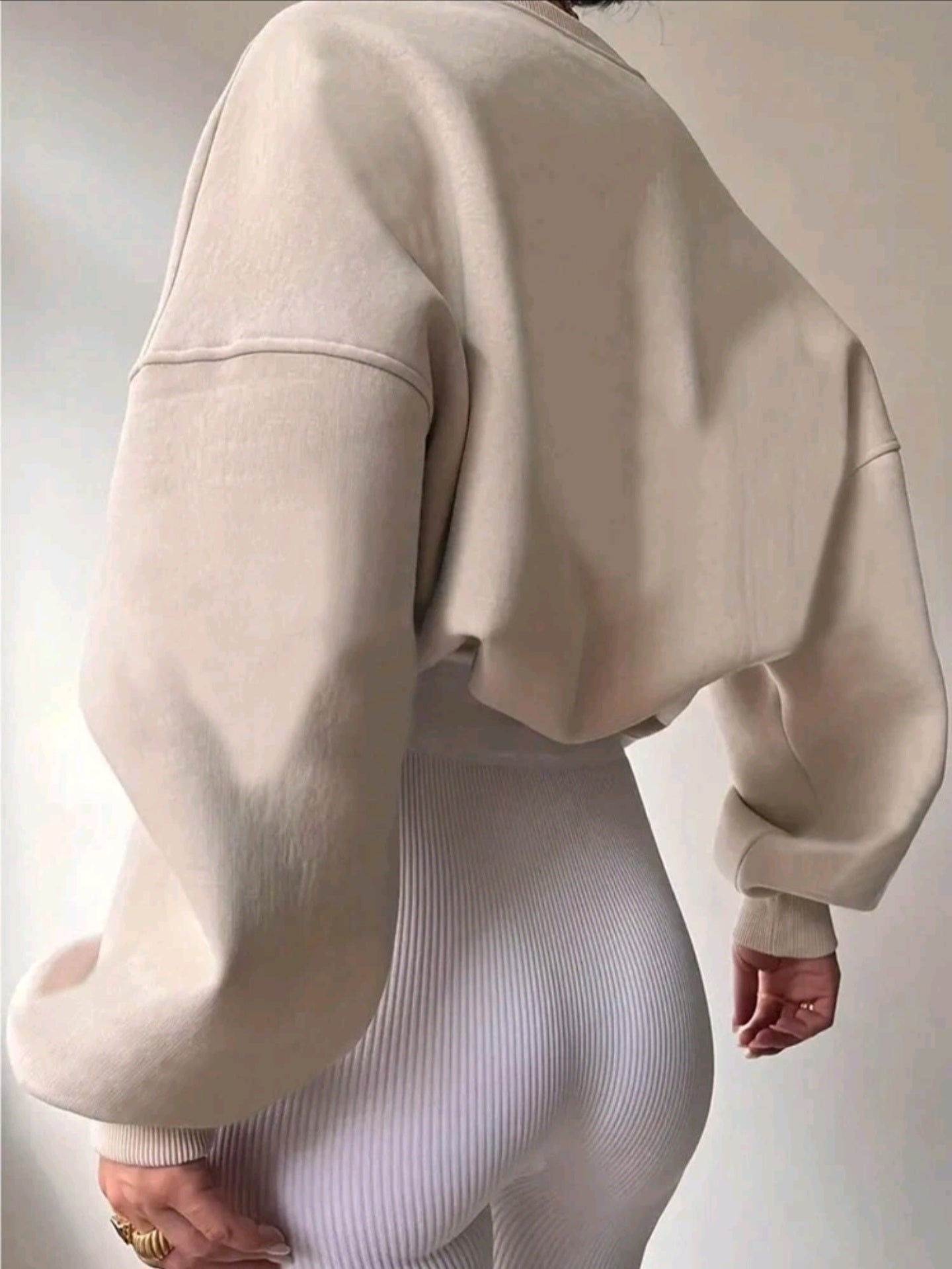FELPA (OVERSIZE) BEIGE O PERSONALIZZABILE DONNA