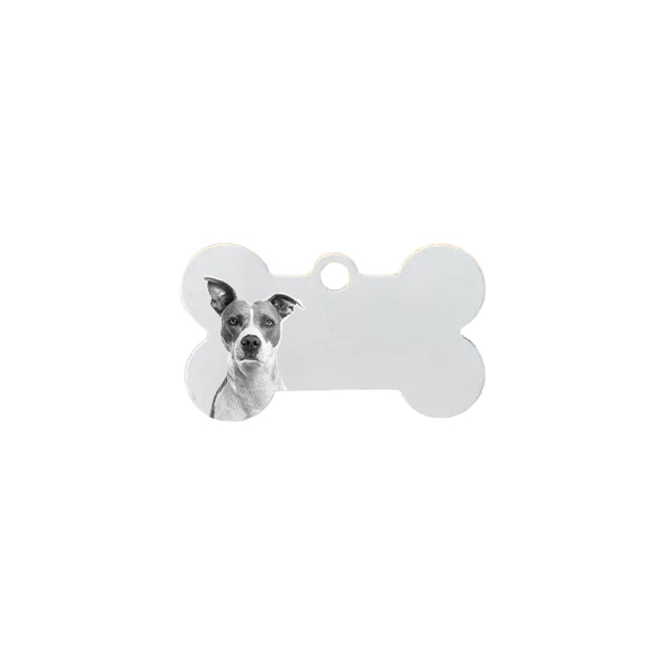 Targhetta in alluminio per animali 5x3cm personalizzabile