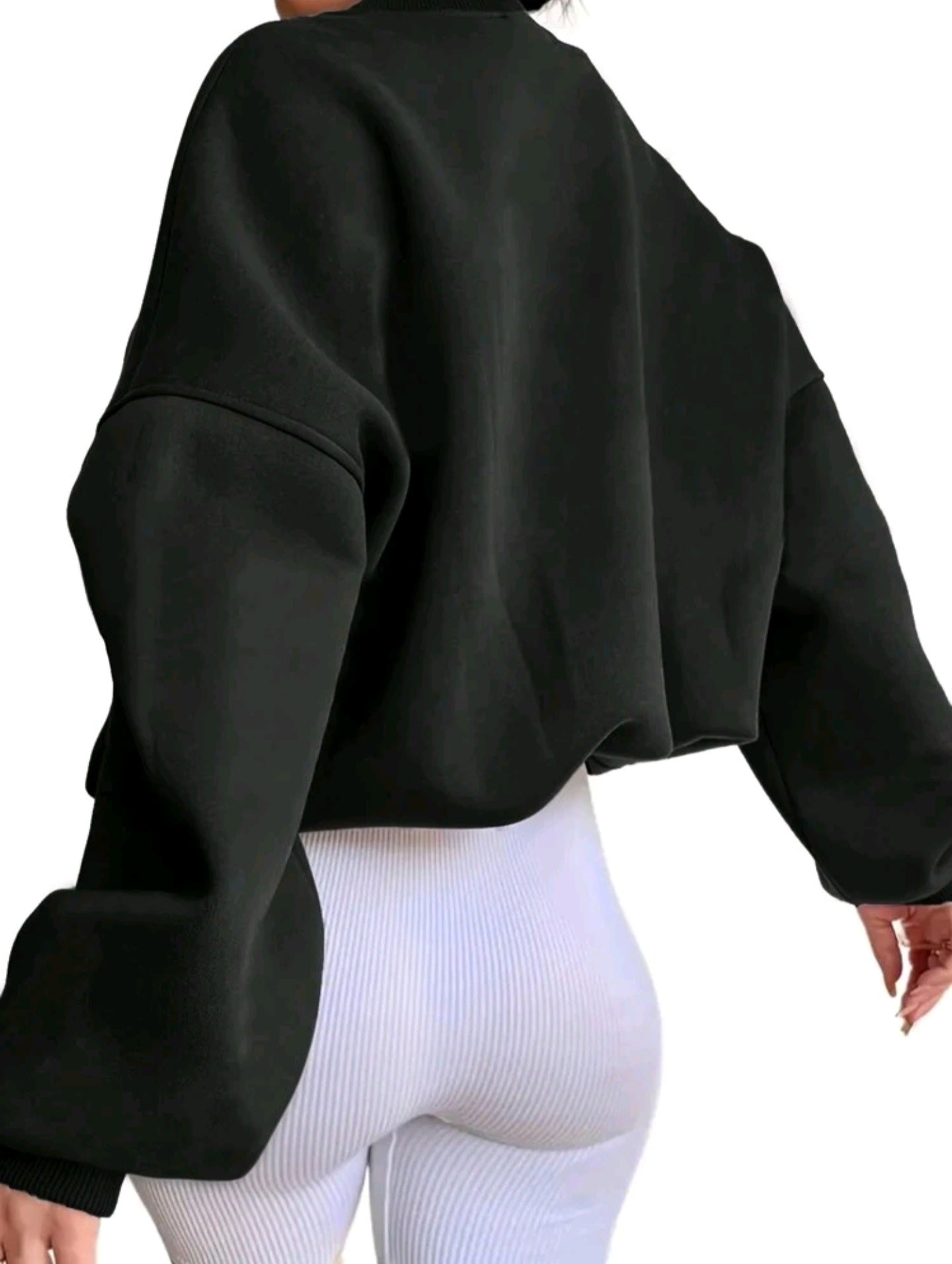 FELPA (OVERSIZE) NERA O PERSONALIZZABILE DONNA