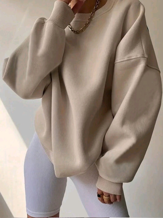 FELPA (OVERSIZE) BEIGE O PERSONALIZZABILE DONNA