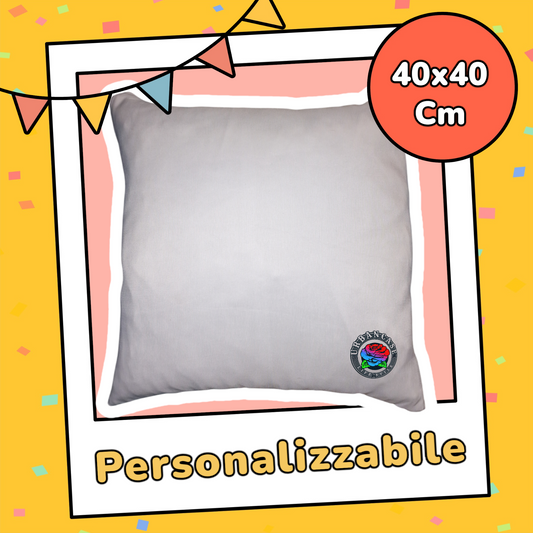 Cuscino quadrato 40x40 cm in cotone personalizzabile